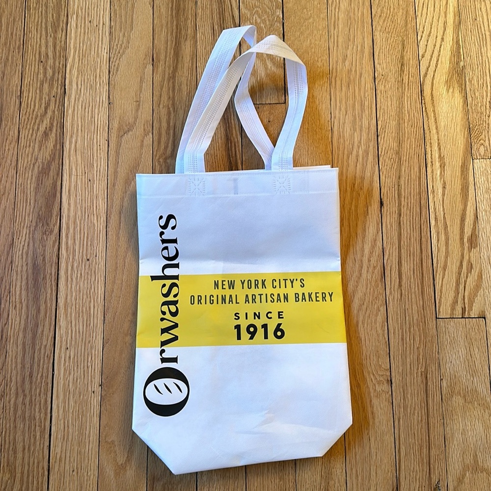 Orwashers artisinal bread bakery reusable tote bag EUC